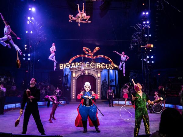 Aerialists above the Big Apple Circus ring